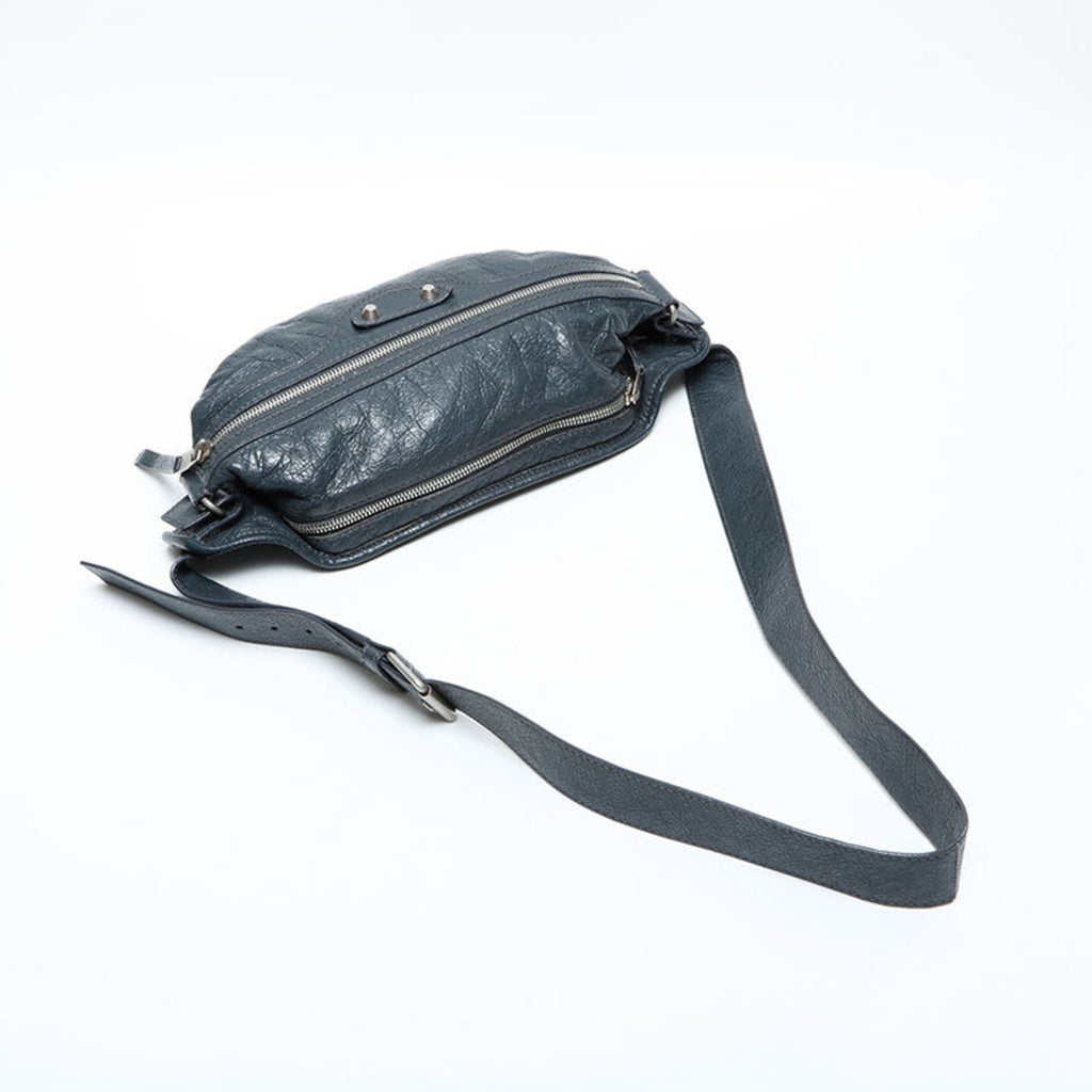 Balenciaga Gray Leather Fanny Pack