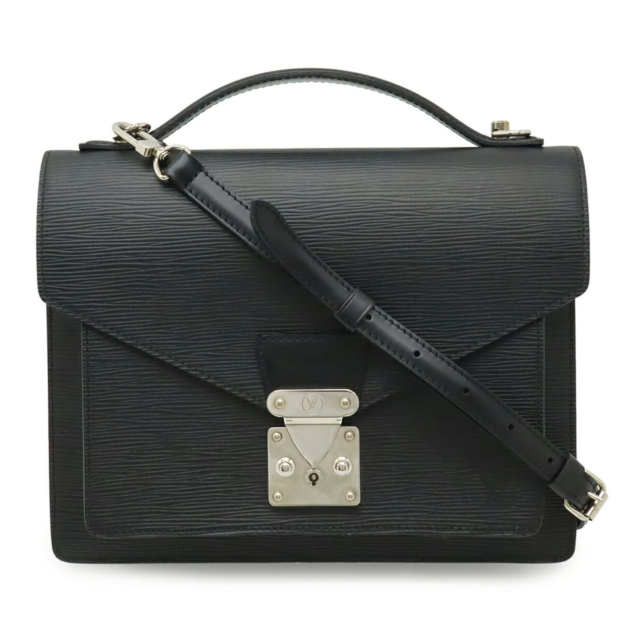 Louis Vuitton Black Noir Epi Leather Handbag Shoulder Bag