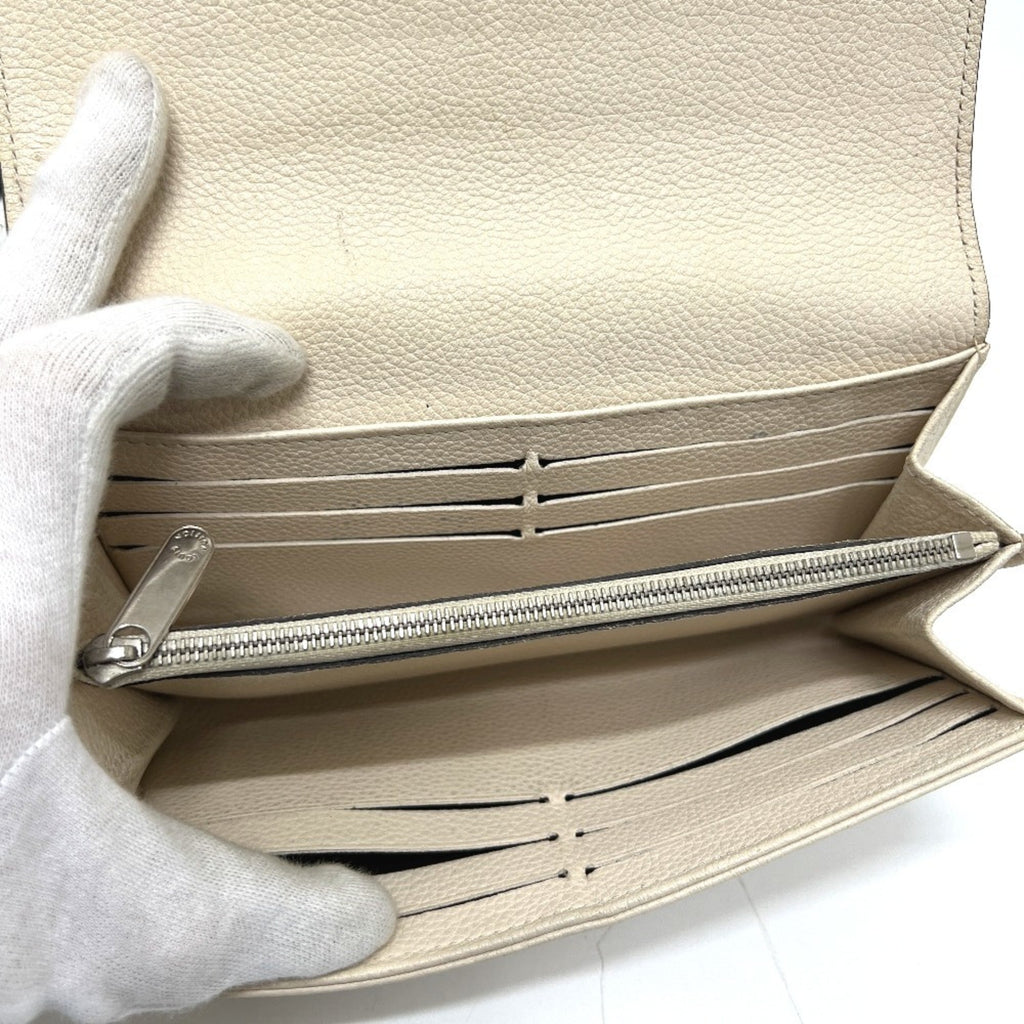 Louis Vuitton White Leather Long Wallet