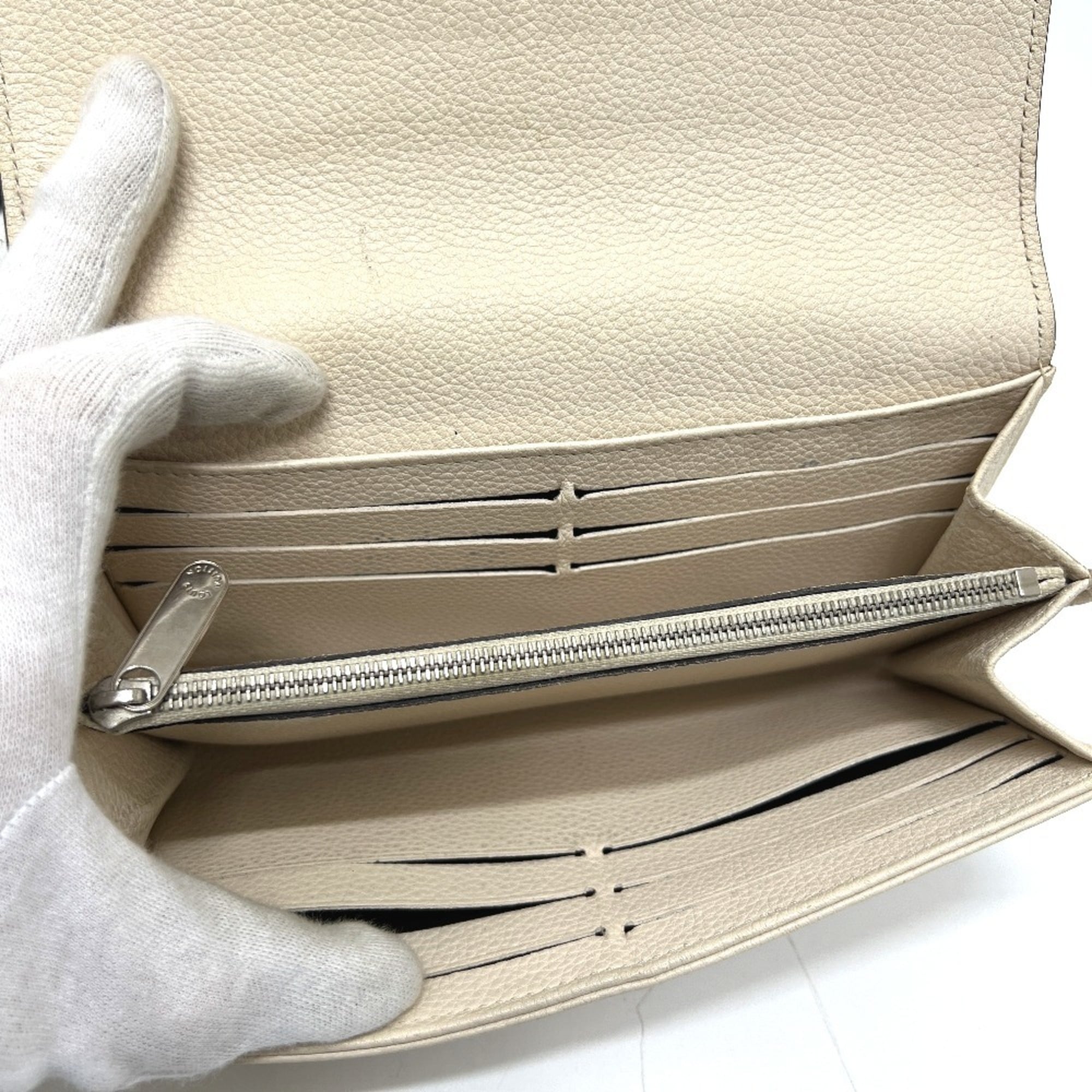 Louis Vuitton White Leather Long Wallet