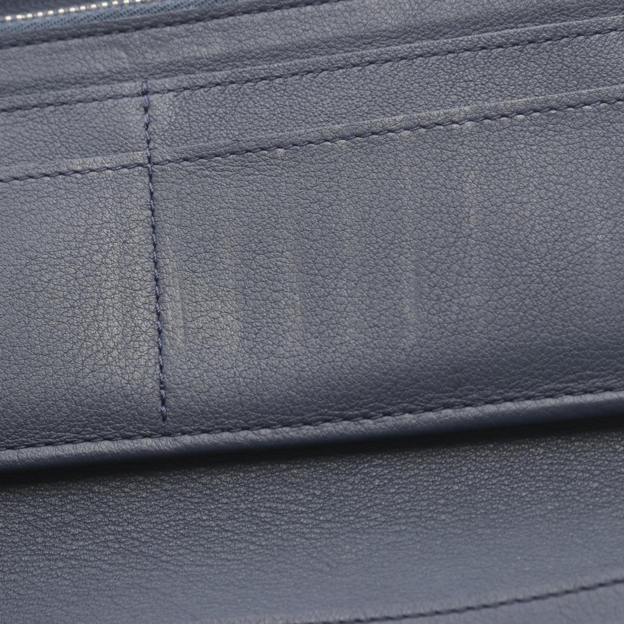 Louis Vuitton Navy Leather Long Wallet