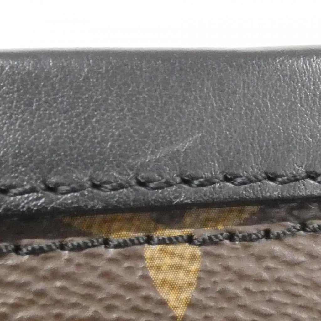 Louis Vuitton Black Brown Marron Coated Canvas Shoulder Bag