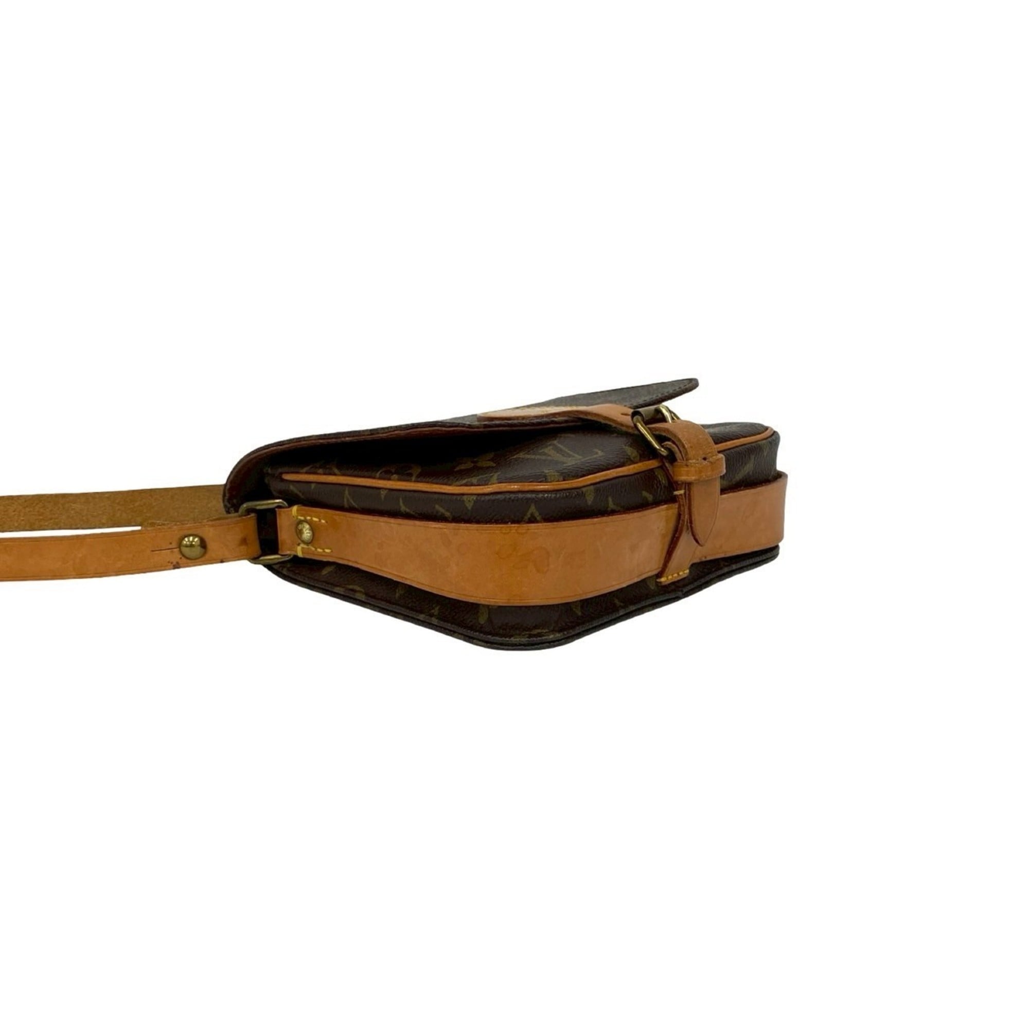 Louis Vuitton Brown Pvc Leather Pochette Shoulder Bag