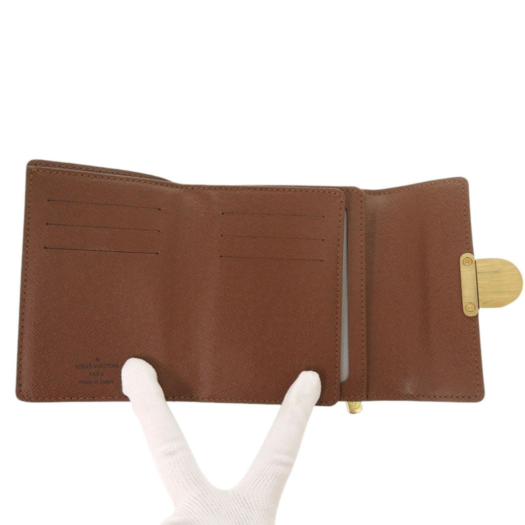 Louis Vuitton Brown Monogram Canvas Wallet (Tri-Fold)
