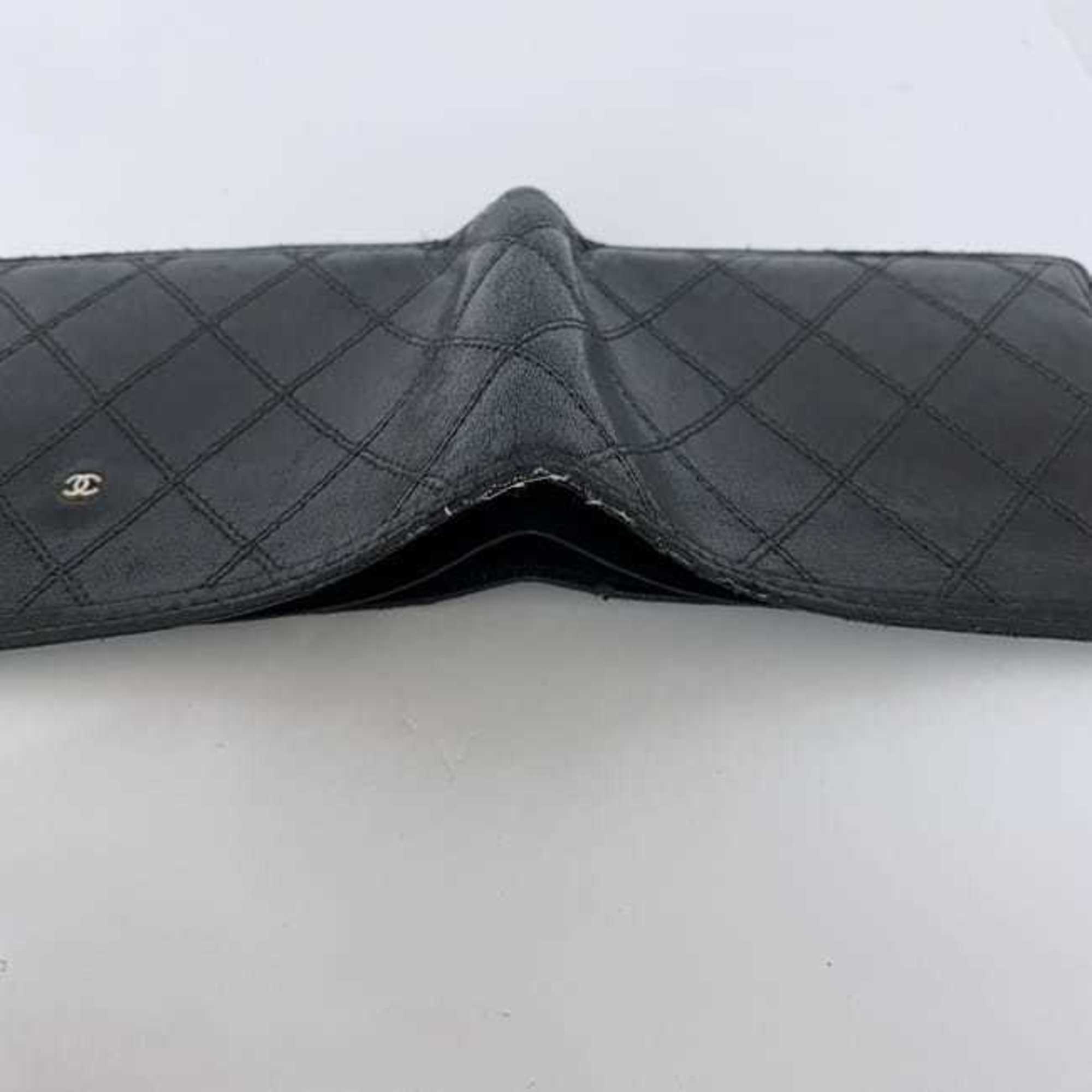 Chanel Black Leather Wallet (Bi-Fold)