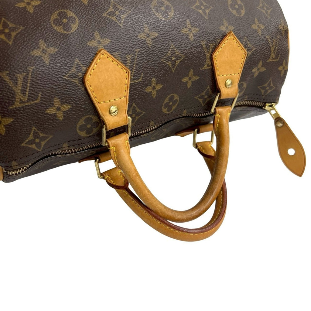 Louis Vuitton Brown Leather Pvc Boston Bag Handbag