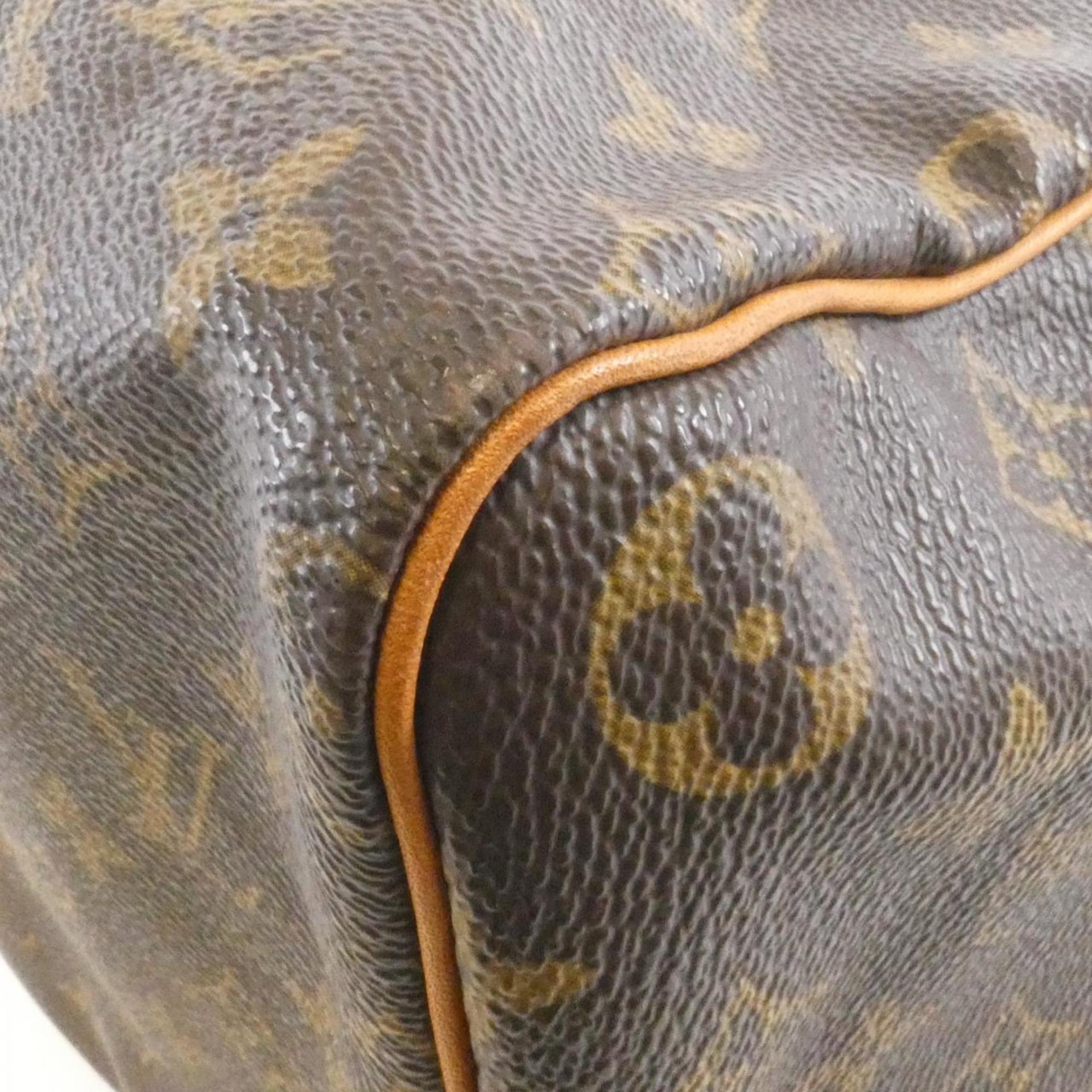 Louis Vuitton Marron Coated Canvas Boston Bag