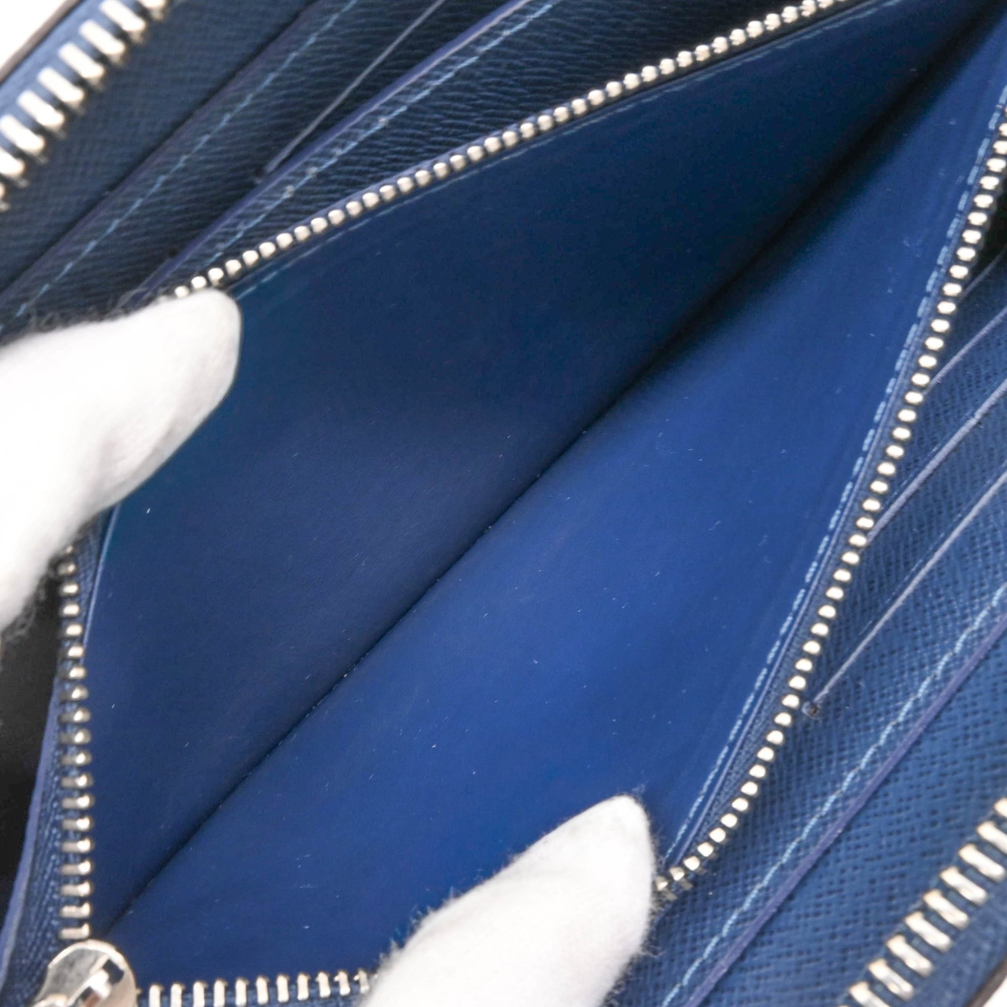Louis Vuitton Taiga Navy Blue Taiga Leather Long Wallet