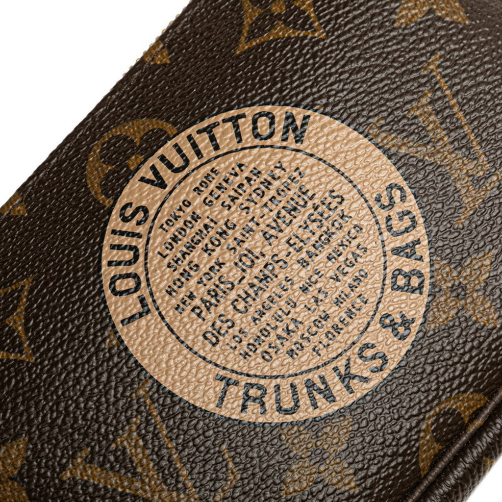 Louis Vuitton Brown Pvc Leather Pochette Pouch