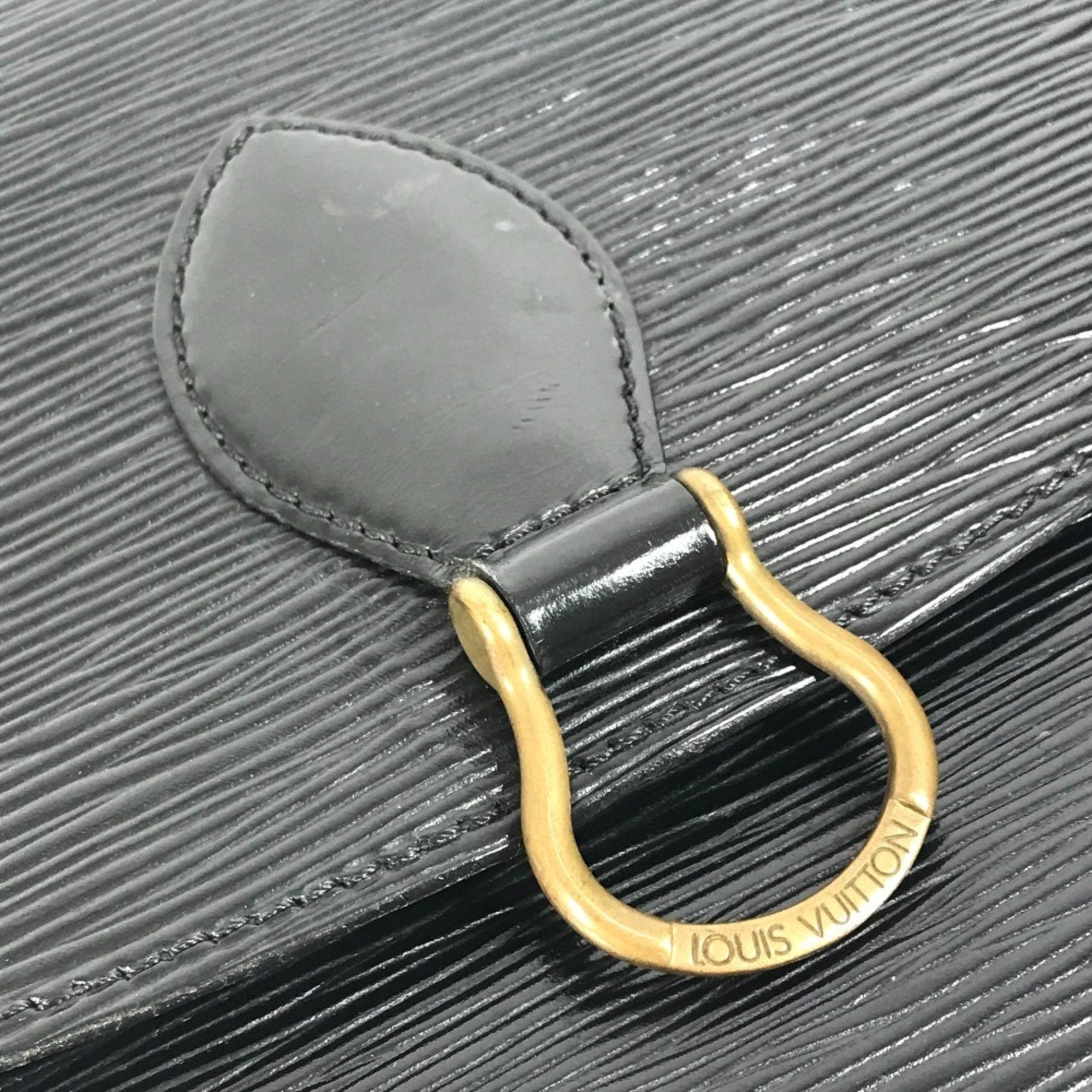 Louis Vuitton Black Noir Epi Leather Shoulder Bag