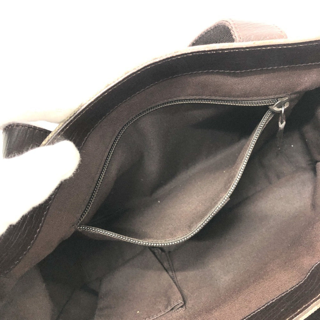 Gucci Beige Dark Brown Gg Supreme Canvas Handbag Tote Bag (Pre-Owned)