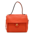 Louis Vuitton Orange Red Leather Handbag