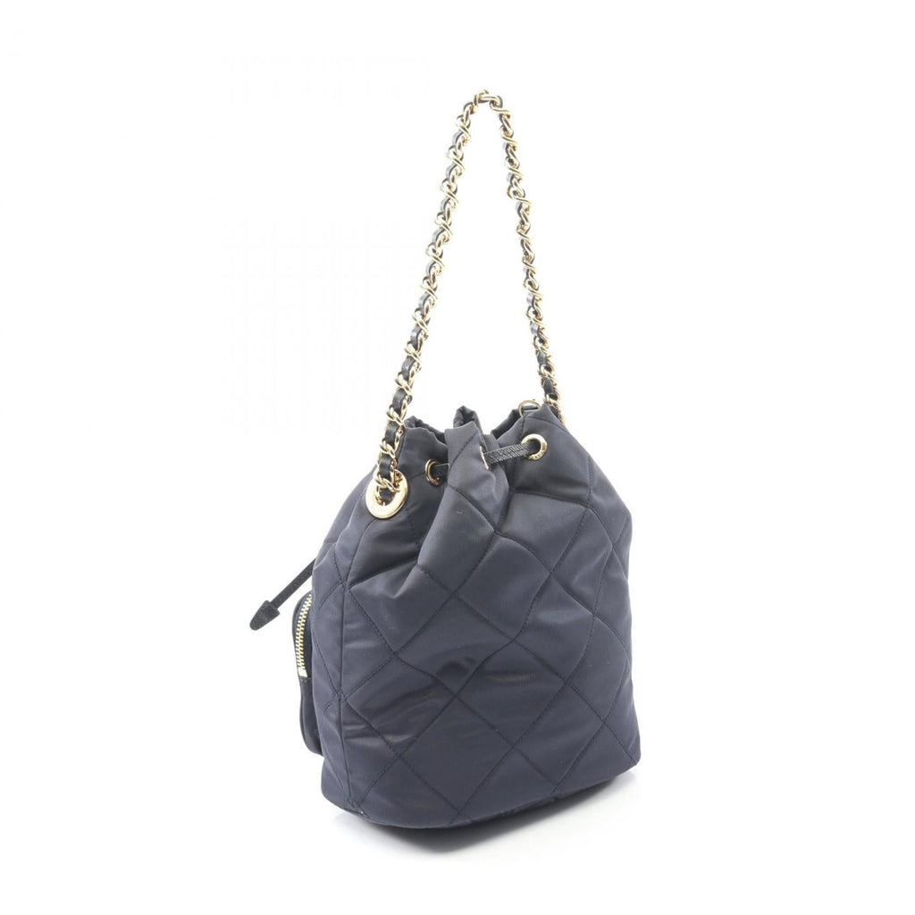 Prada Navy Nylon Saffiano Handbag