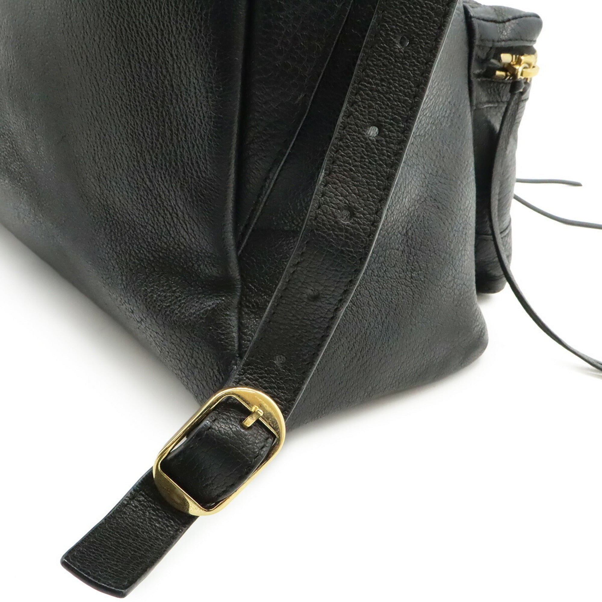 Balenciaga Black Leather Backpack