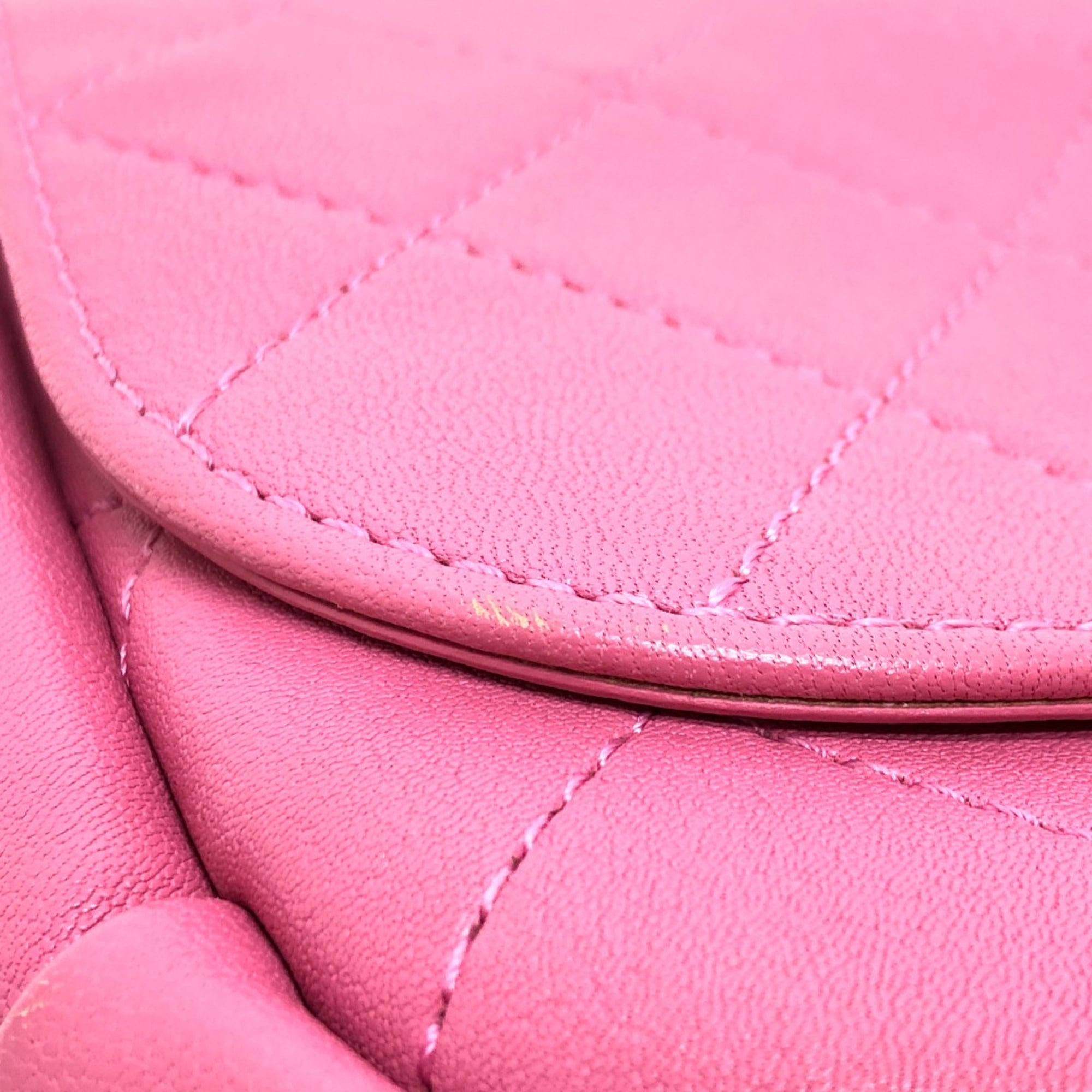 Chanel Pink Leather Shoulder Bag