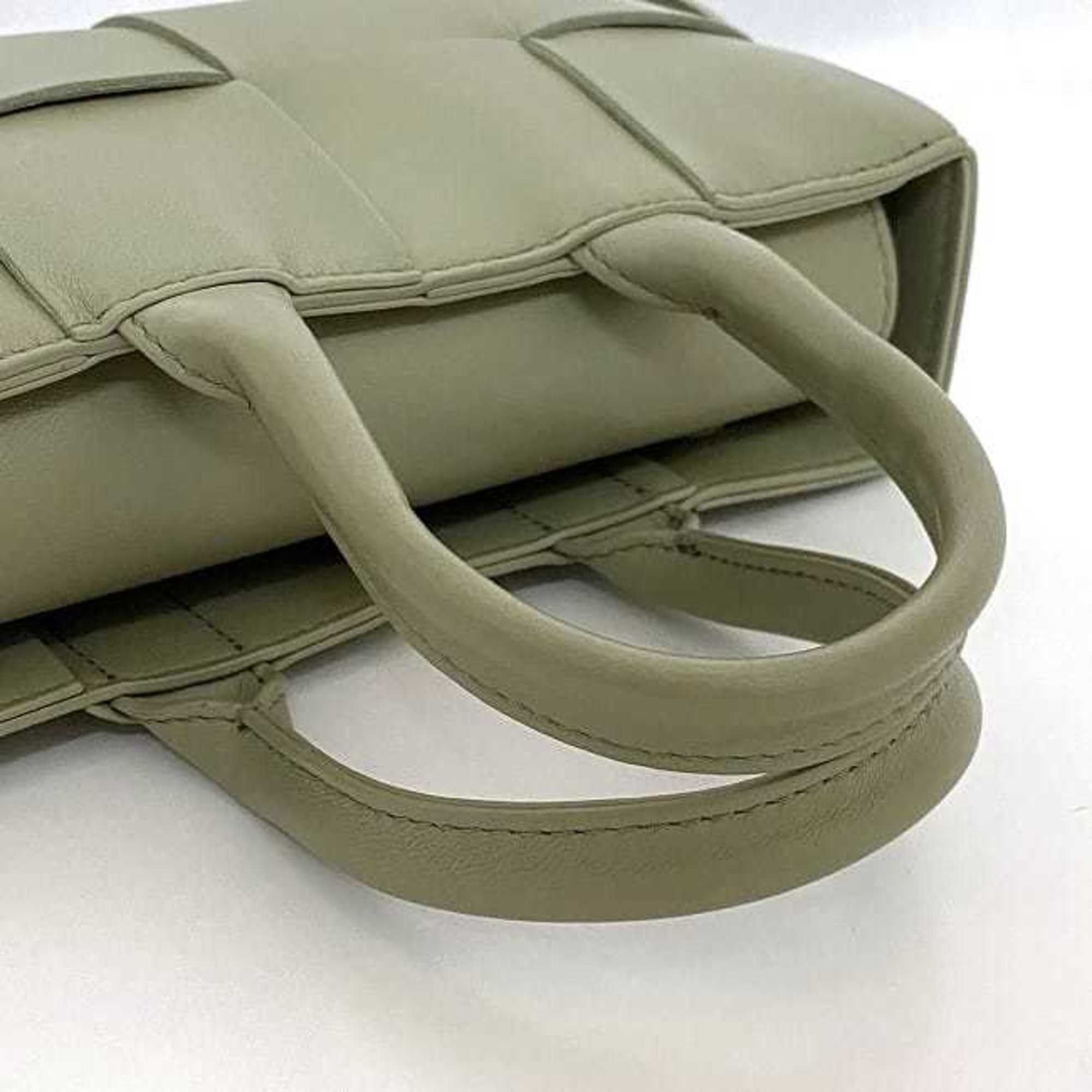 Bottega Veneta Light Green Leather Handbag Shoulder Bag