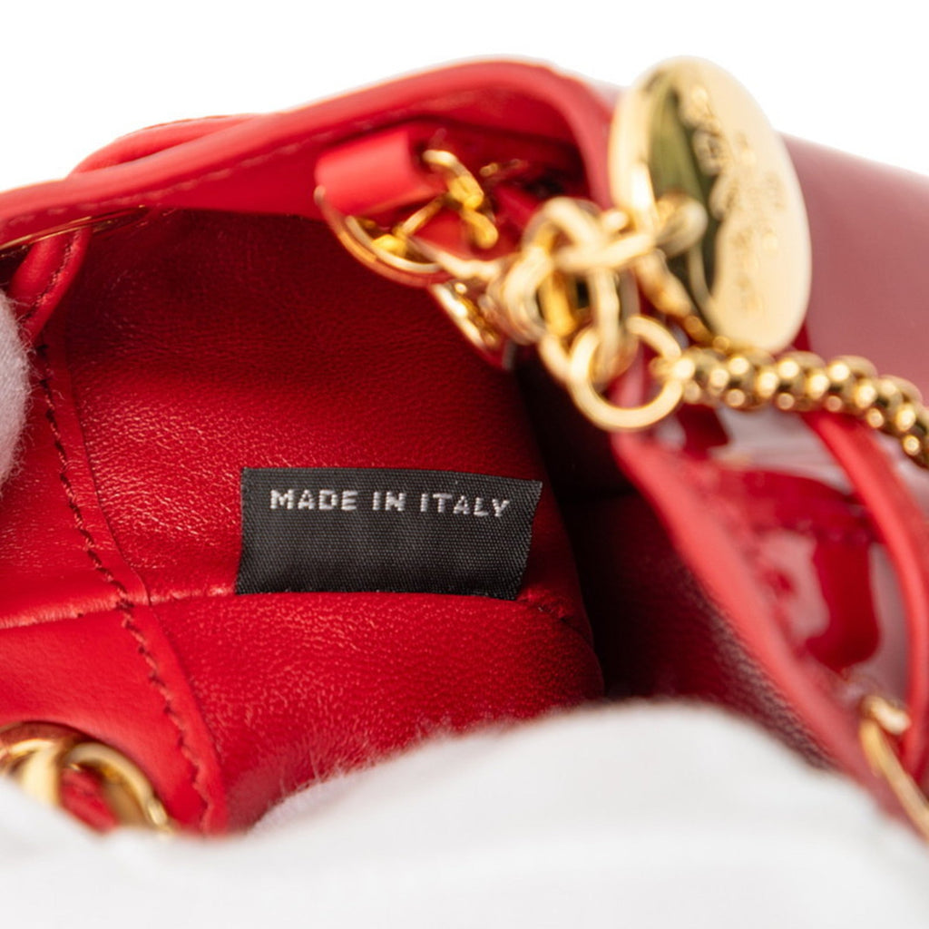 Prada Red Color Patent Leather Pouch Shoulder Bag