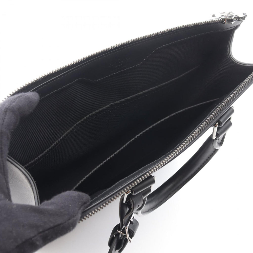 Louis Vuitton Black Coated Canvas Leather Handbag