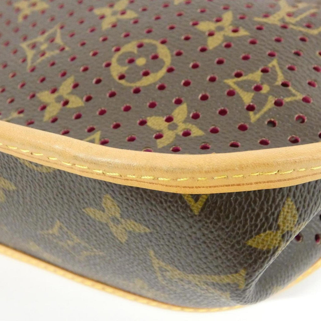 Louis Vuitton Monogram Perfo Fuchsia Marron Coated Canvas Shoulder Bag