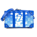 Louis Vuitton Blue White Leather Clutch Bag Pochette Shoulder Bag
