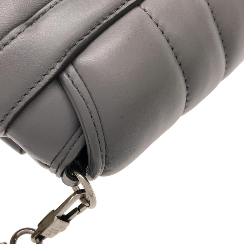Gucci Gray Quilting Leather Shoulder Bag (Pre-Owned)