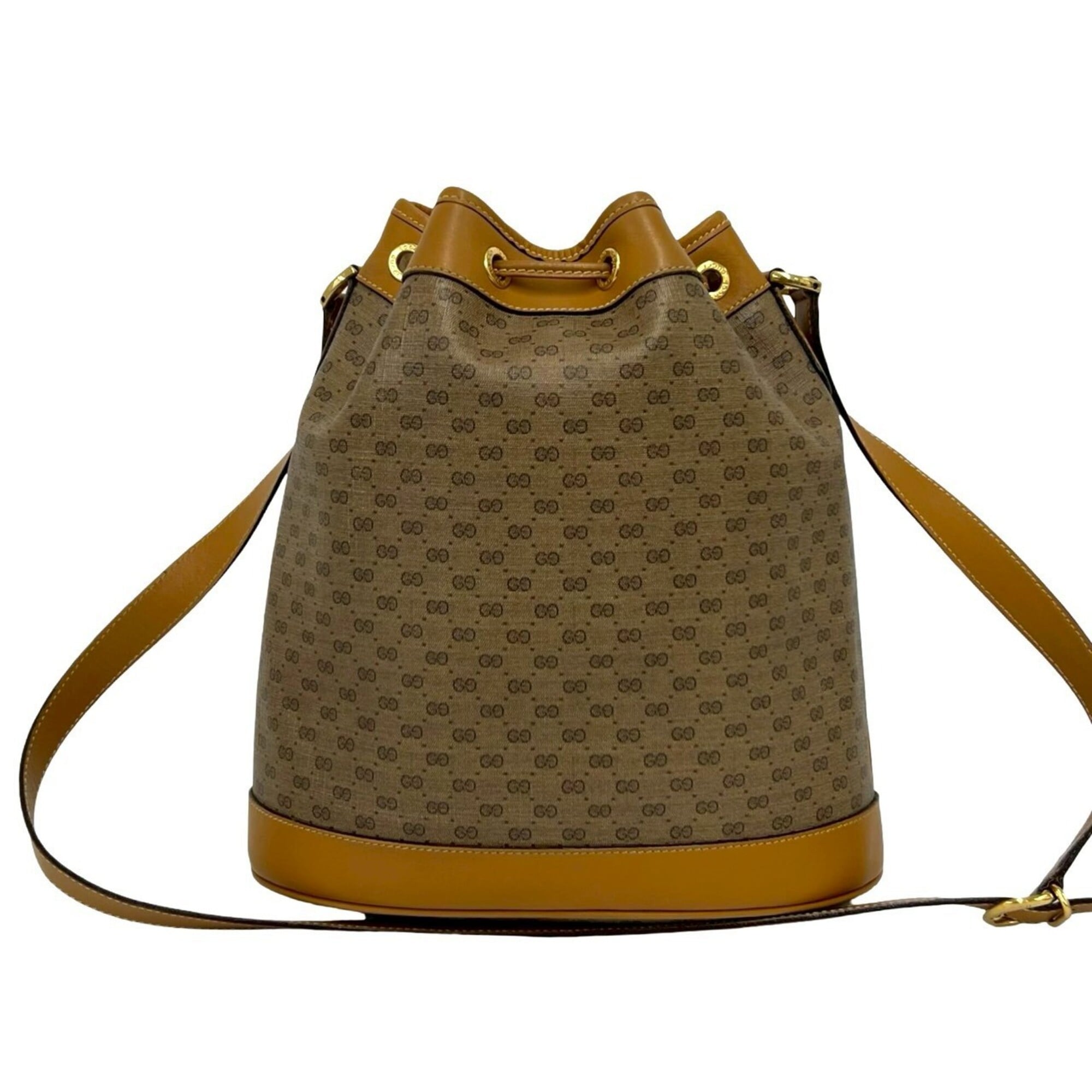Gucci Brown Pvc Leather Boston Bag Handbag Shoulder Bag (Pre-Owned)