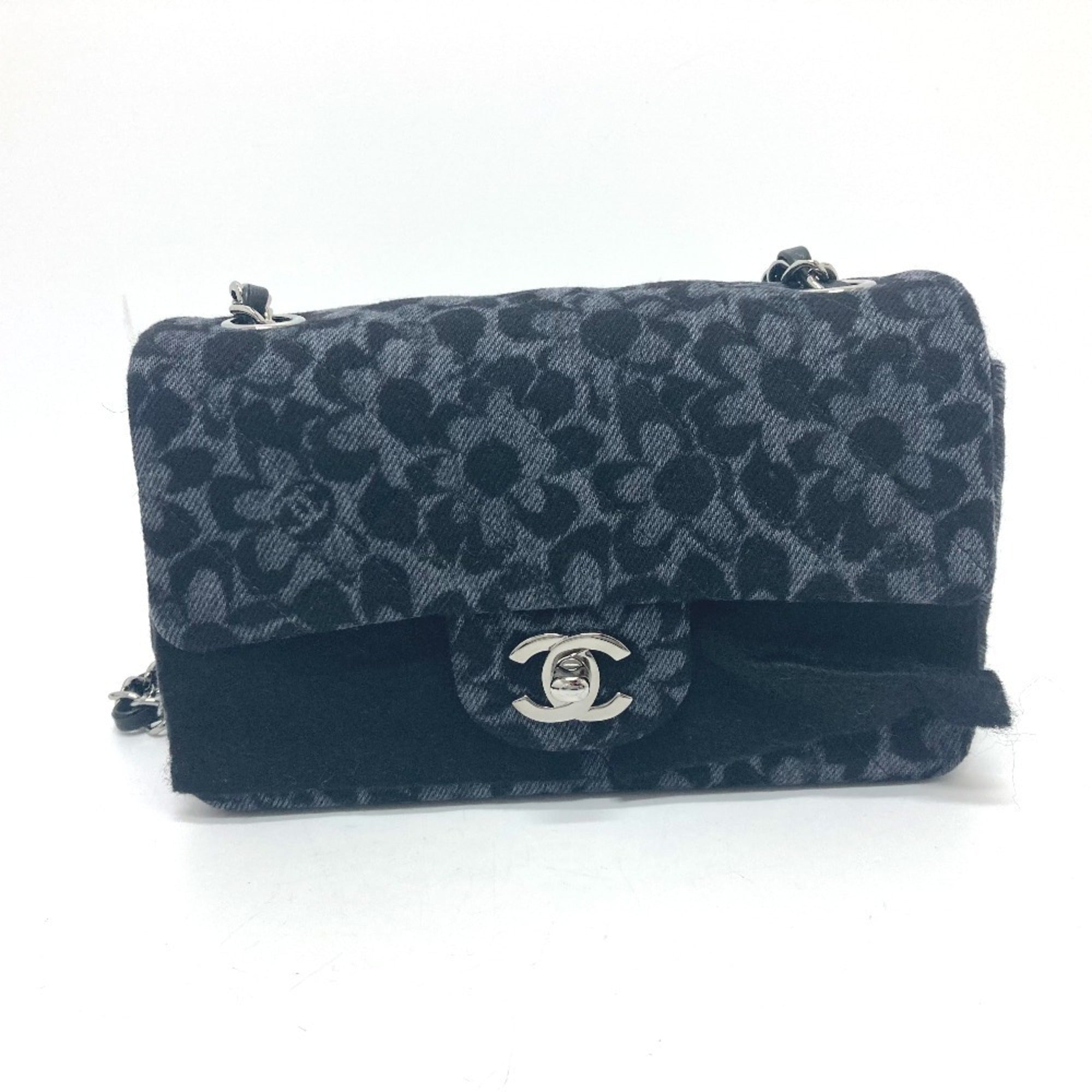 Chanel Black Denim Shoulder Bag