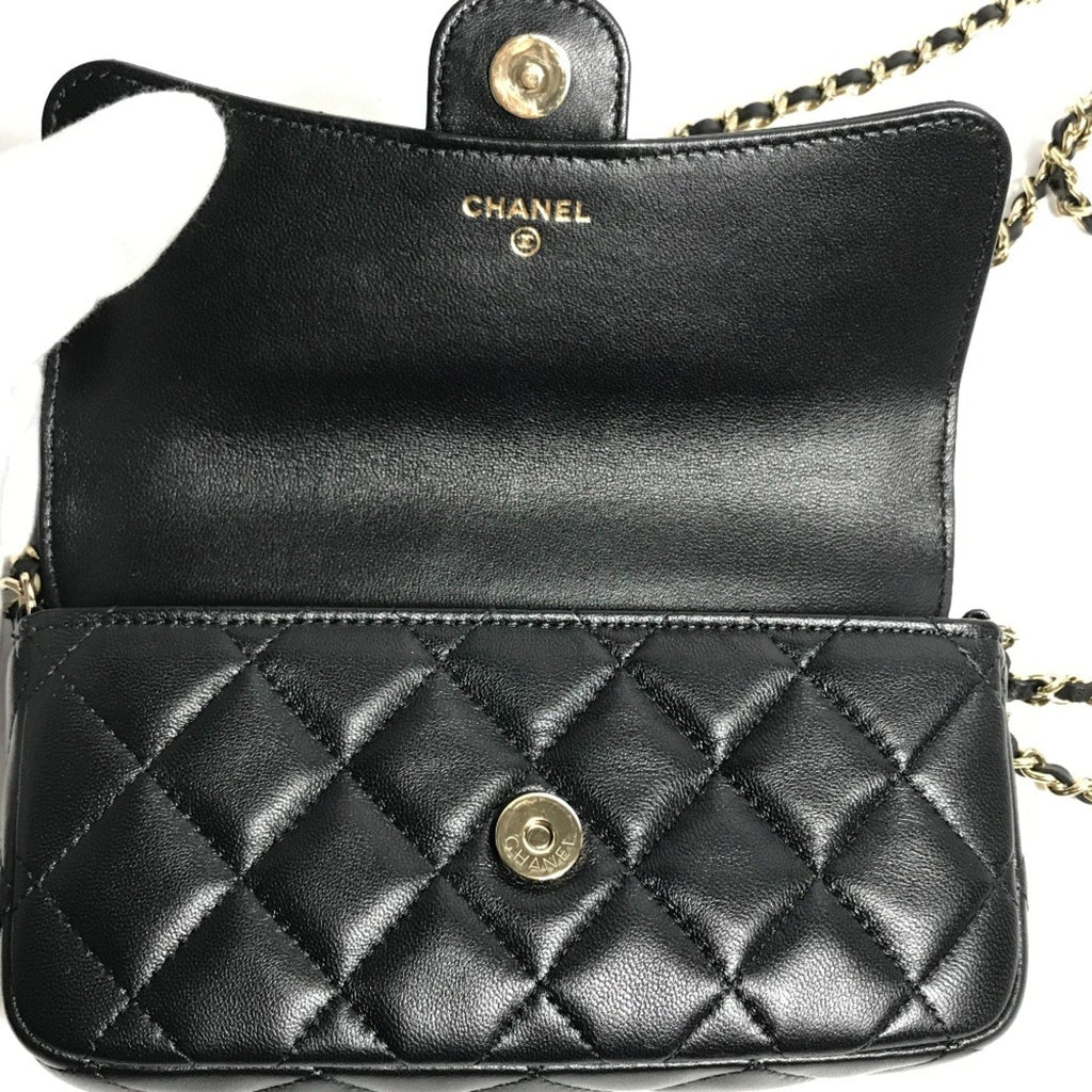 Chanel Black Leather Shoulder Bag