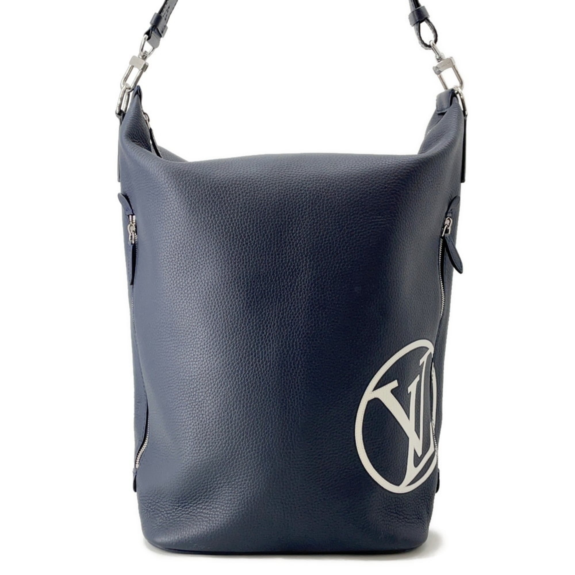 Louis Vuitton Navy Leather Shoulder Bag