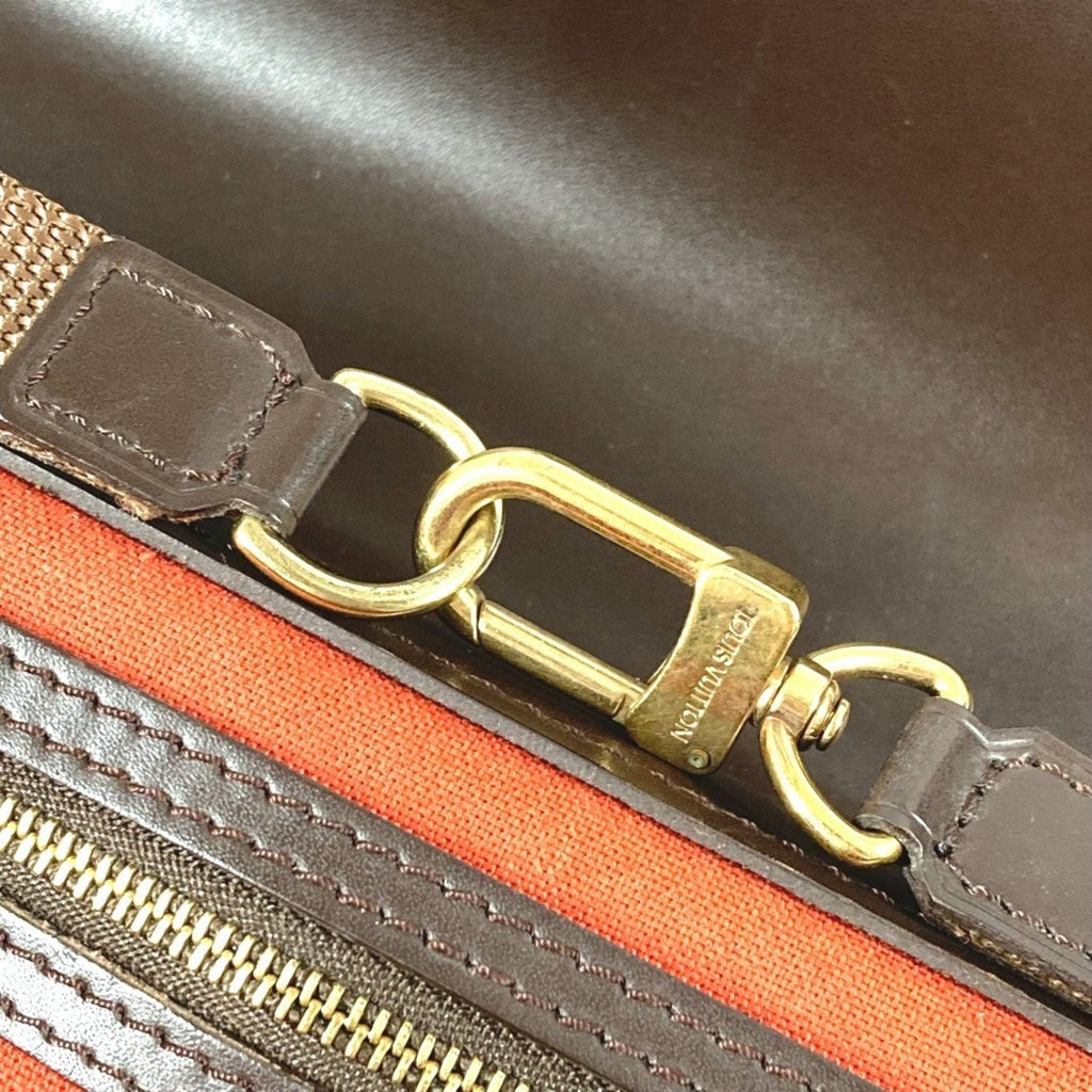 Louis Vuitton Brown Damier Canvas Ebene Damier Canvas Boston Bag Handbag Shoulder Bag