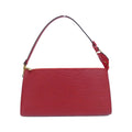 Louis Vuitton Red Color Leather Pochette Pouch