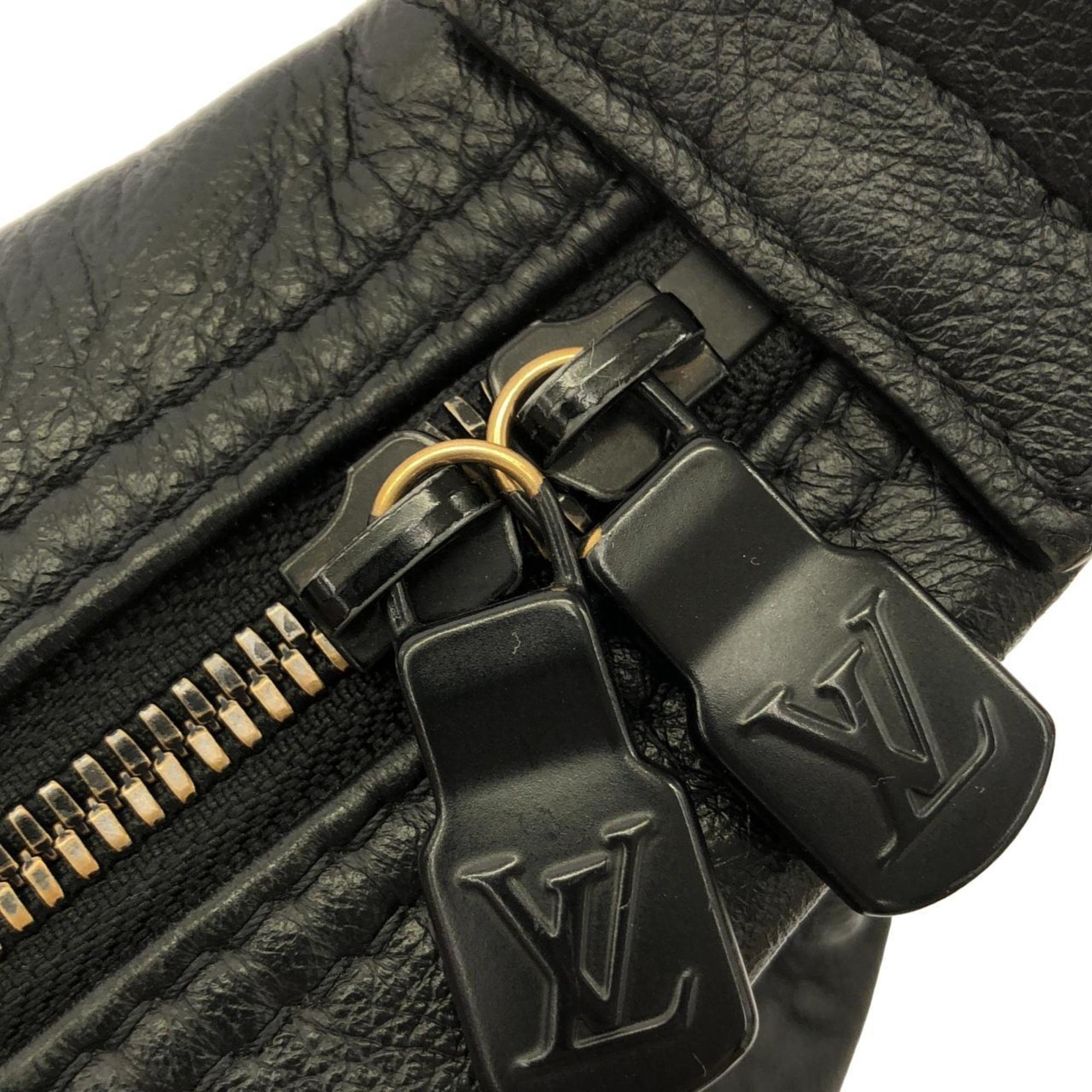 Louis Vuitton Black Monogram Leather Shoulder Bag