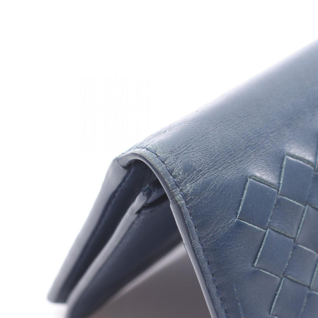 Bottega Veneta Blue Leather Long Wallet (Bi-Fold)