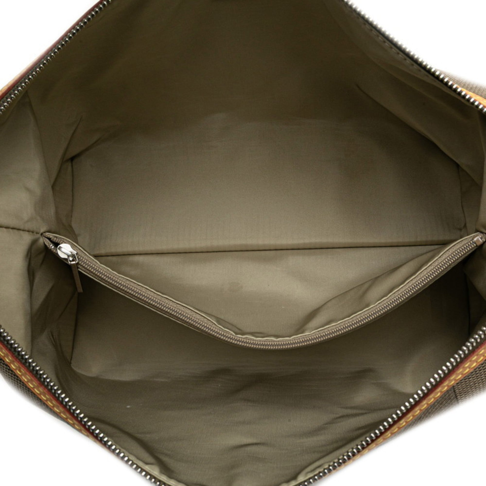 Louis Vuitton Damier Geant Earth Khaki Canvas Leather Pouch