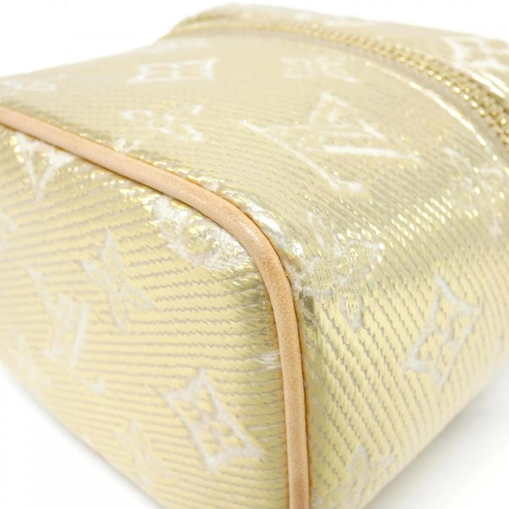 Louis Vuitton Beige Gold Cotton Shoulder Bag