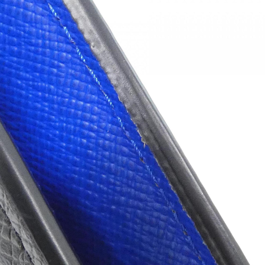 Louis Vuitton Black Blue Leather Long Wallet