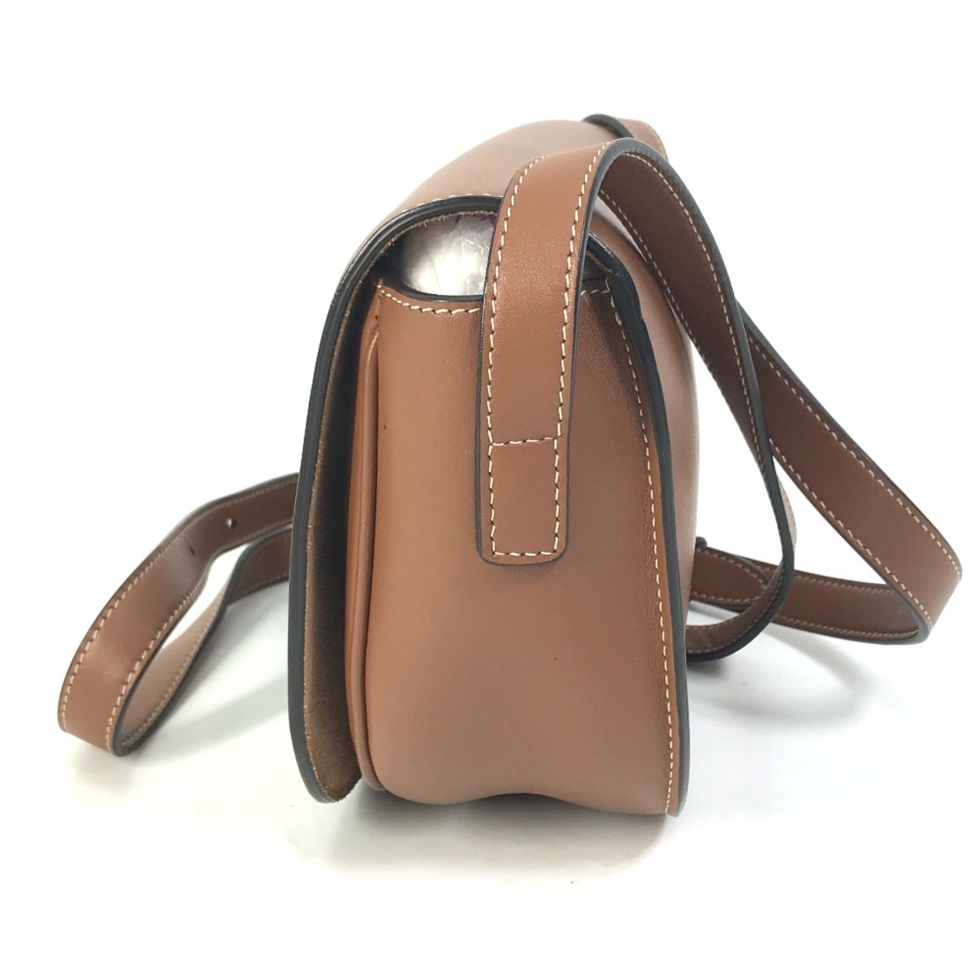 Celine Brown Leather Shoulder Bag