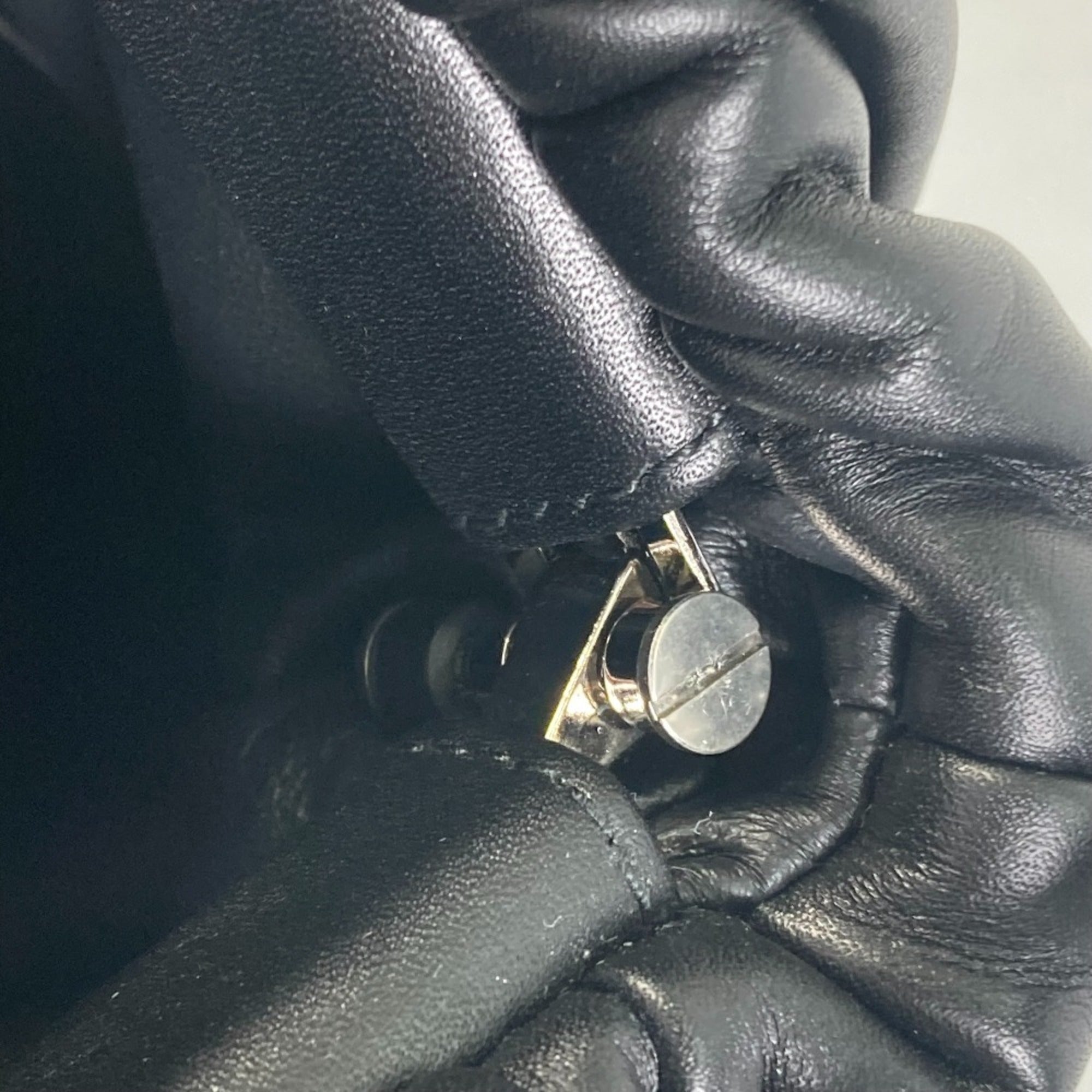 Bottega Veneta Black Leather Shoulder Bag