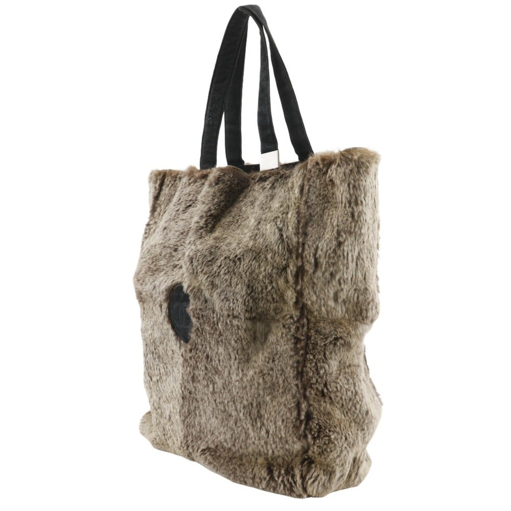 Chanel Brown Fur Handbag Tote Bag