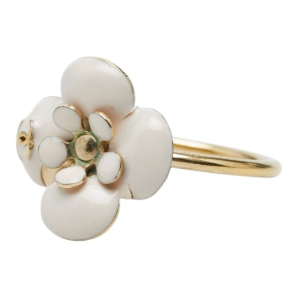 Chanel Enamel Gold Plating Band Ring