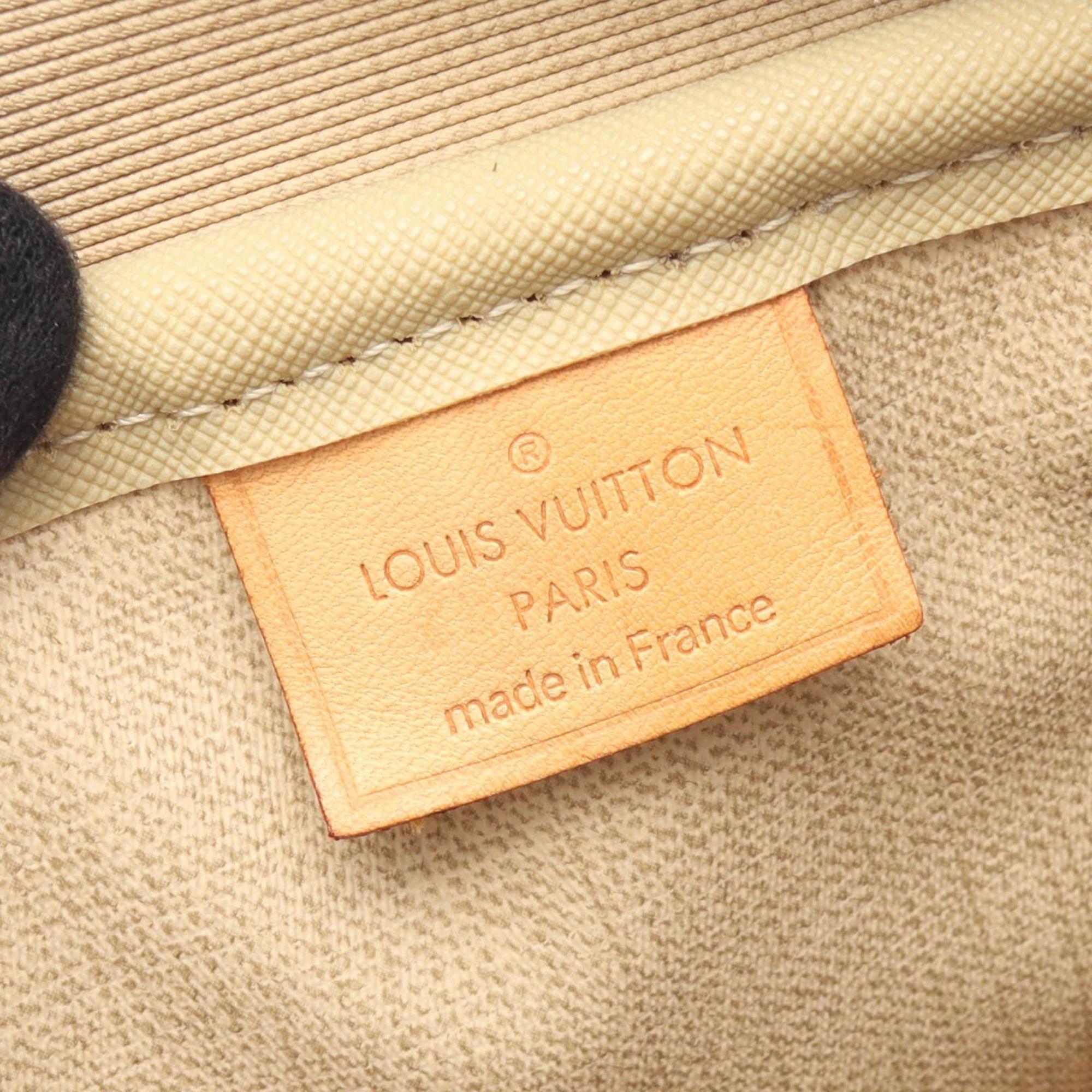 Louis Vuitton Brown Monogram Coated Canvas Leather Handbag