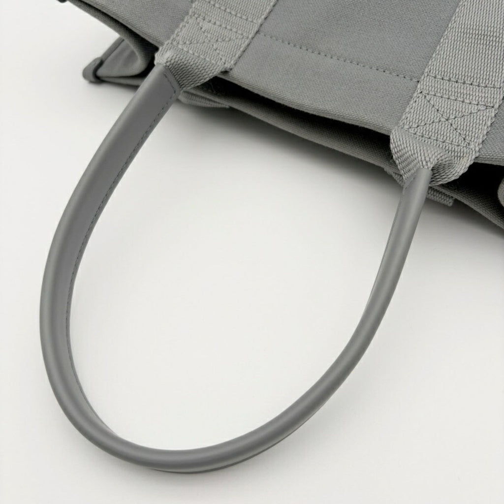 Balenciaga Gray Canvas Leather Tote