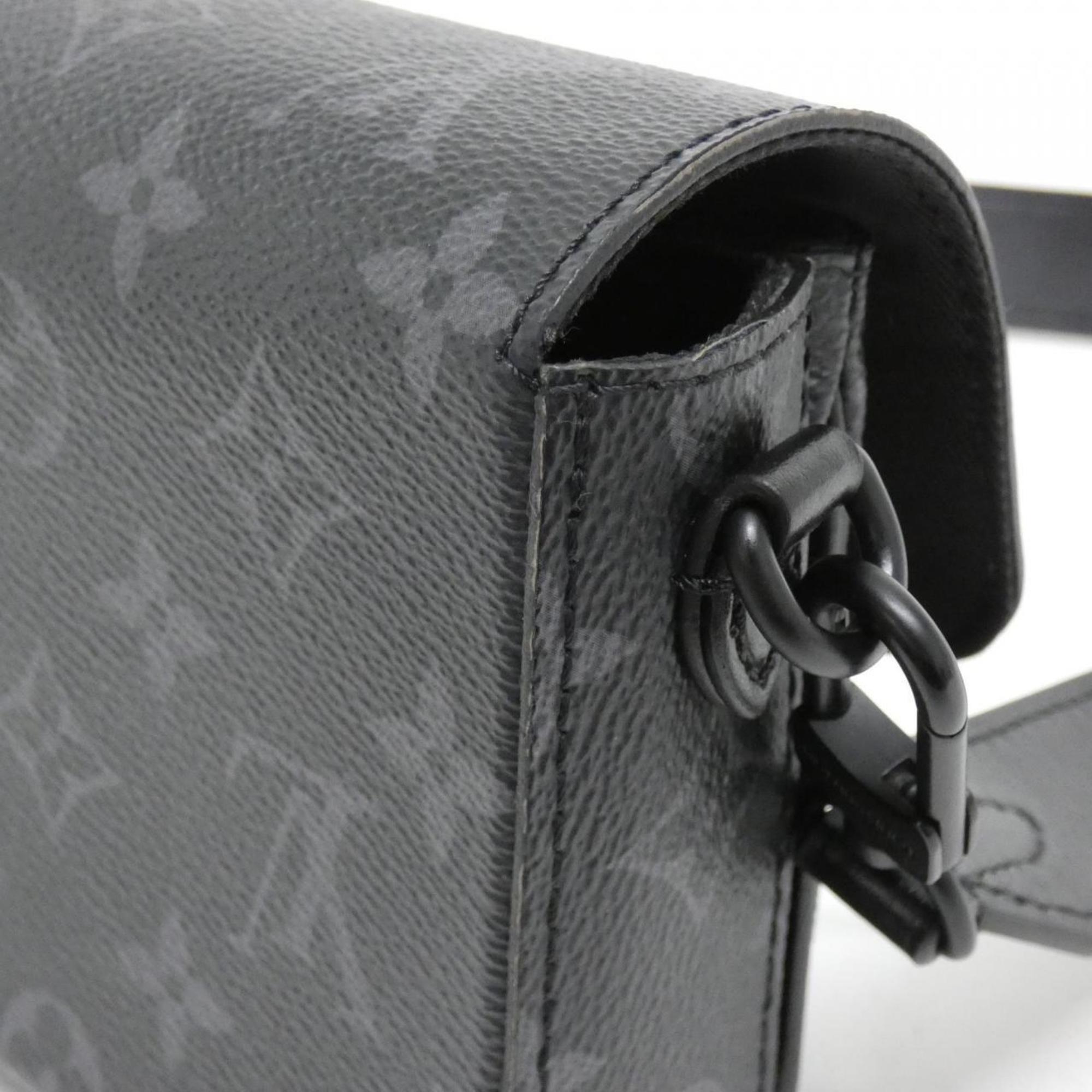 Louis Vuitton Black Coated Canvas Shoulder Bag