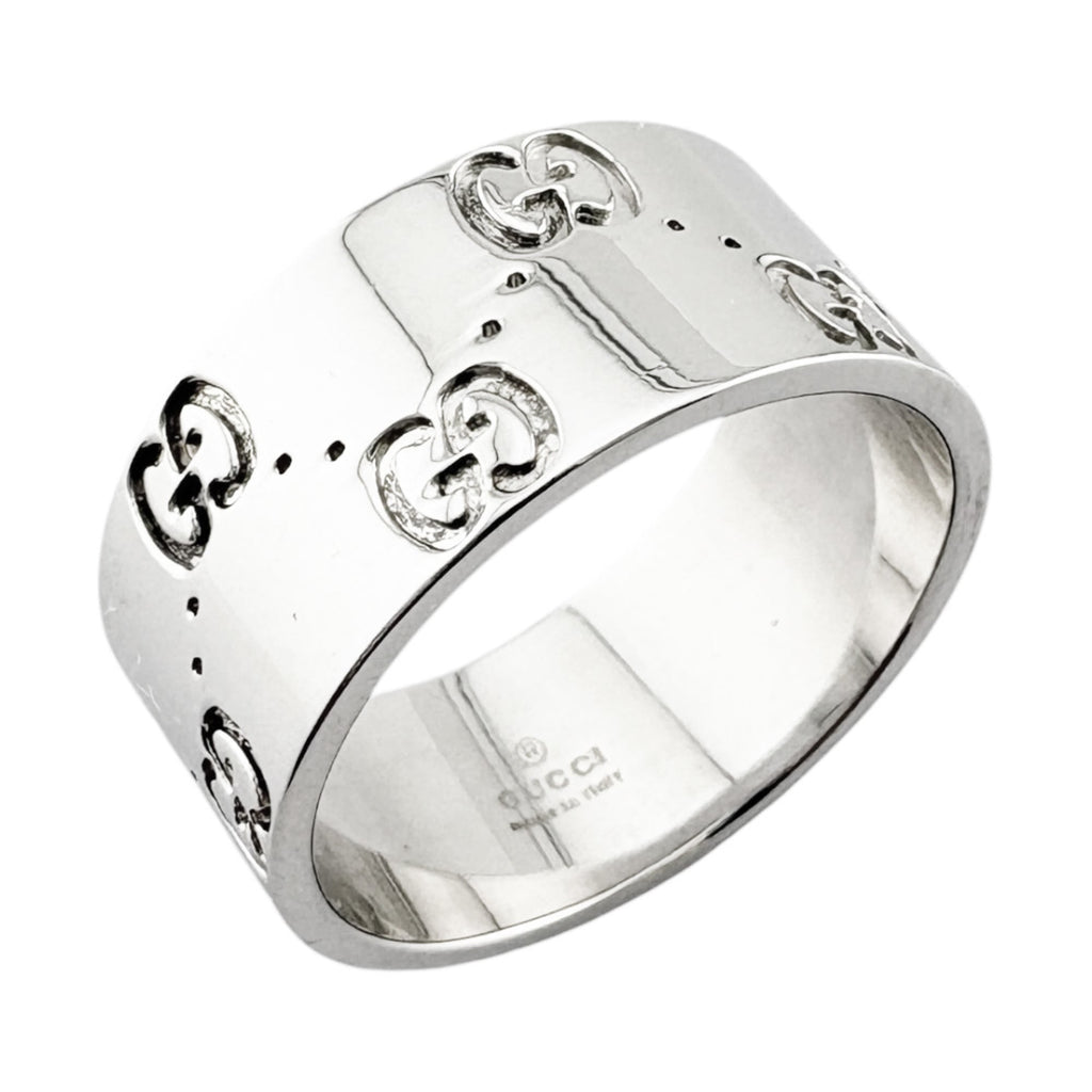 Gucci White Gold White Gold (18K) Band Ring (Pre-Owned)