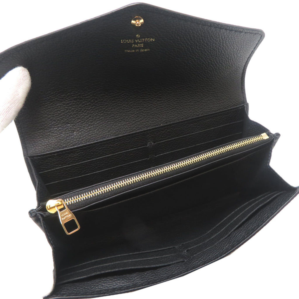 Louis Vuitton Black Noir Monogram Empreinte Long Wallet