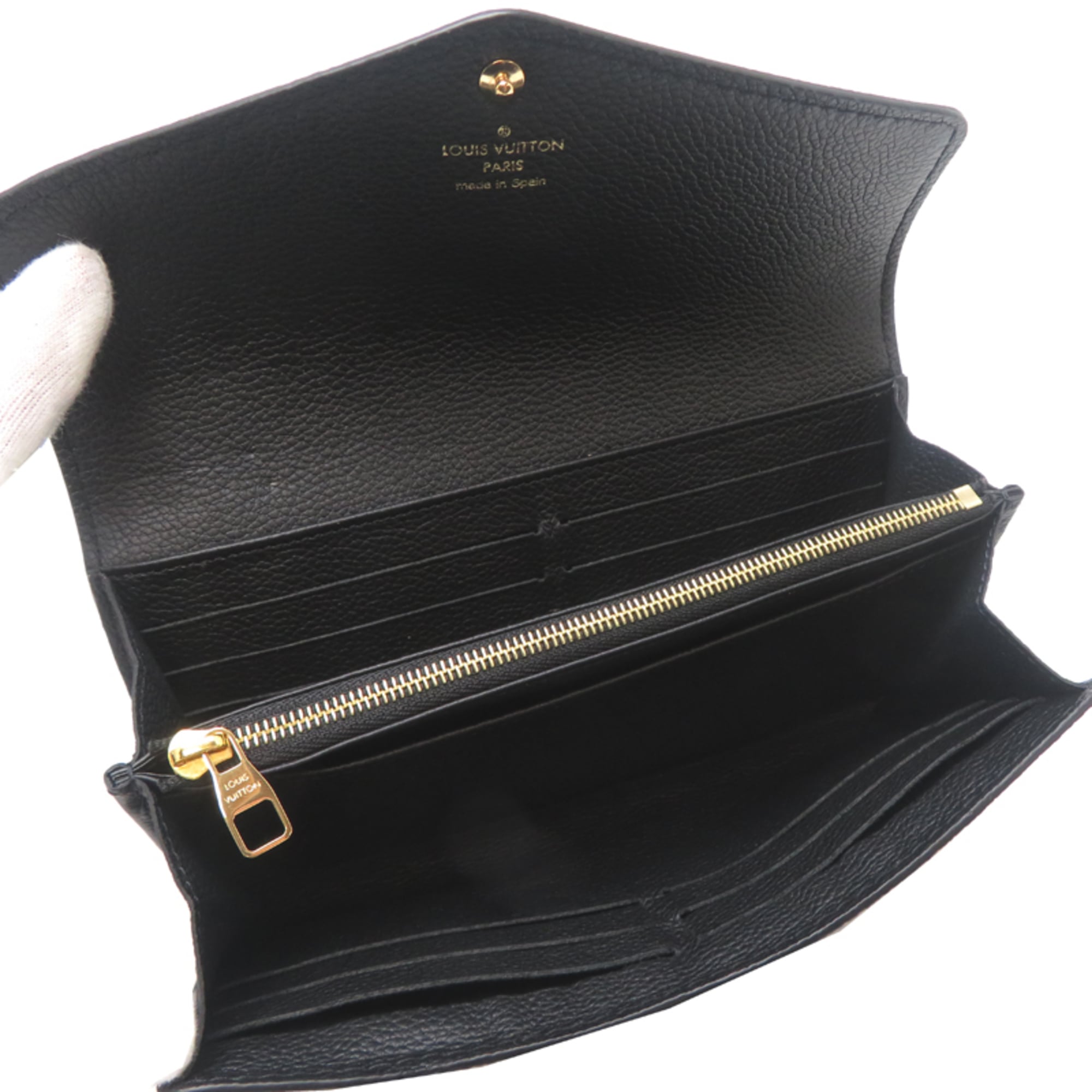 Louis Vuitton Black Noir Monogram Empreinte Long Wallet