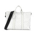 Louis Vuitton White Coated Canvas Leather Handbag