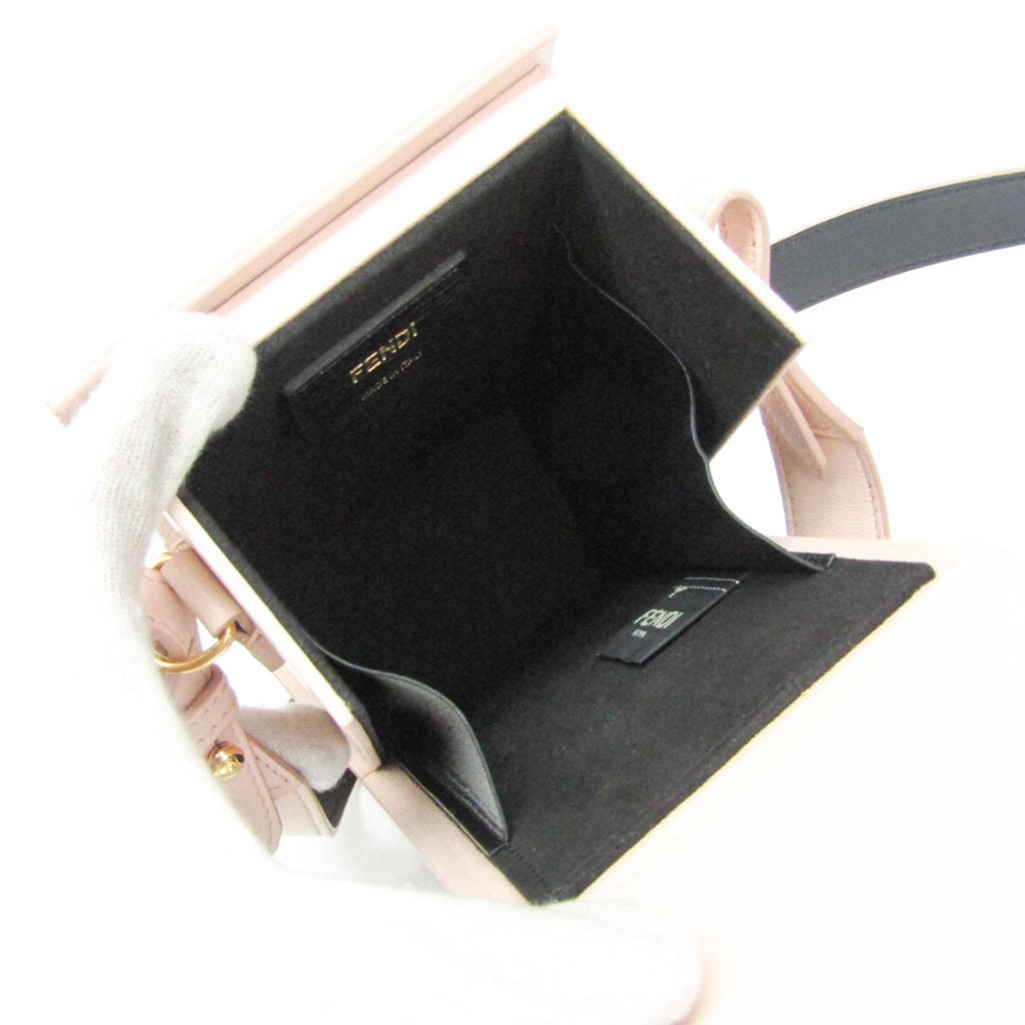 Fendi Pink Leather Shoulder Bag