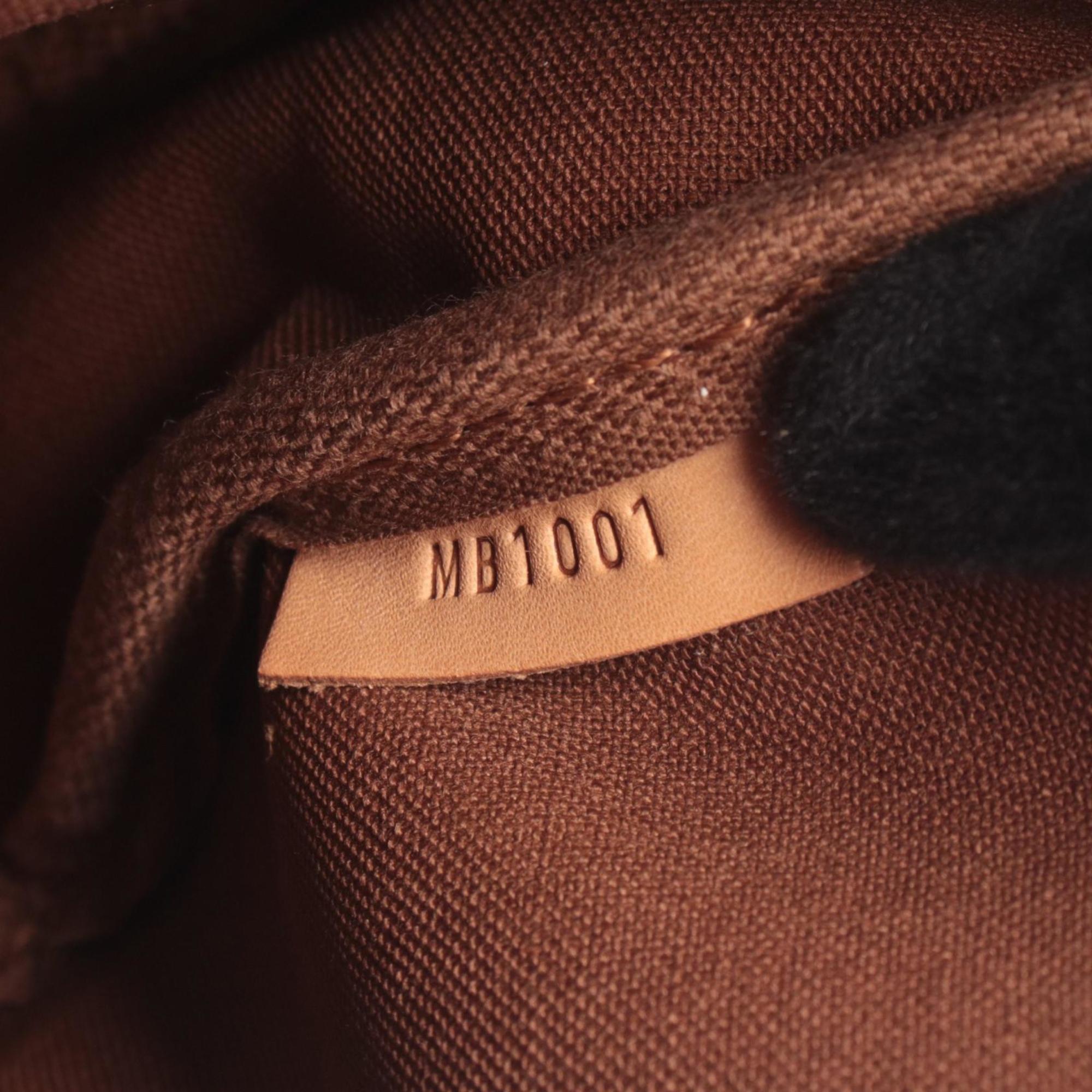 Louis Vuitton Brown Coated Canvas Monogram Leather Handbag Shoulder Bag