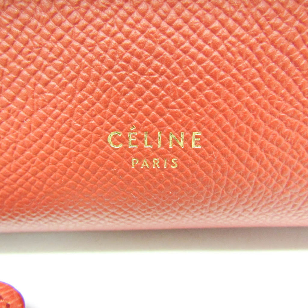 Celine Belt Bag Textured Leather Red Leather Handbag